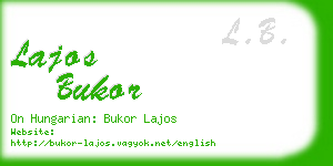 lajos bukor business card